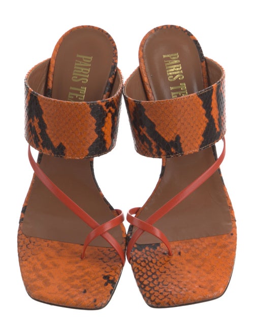 Paris Texas Leather Animal Print Slides