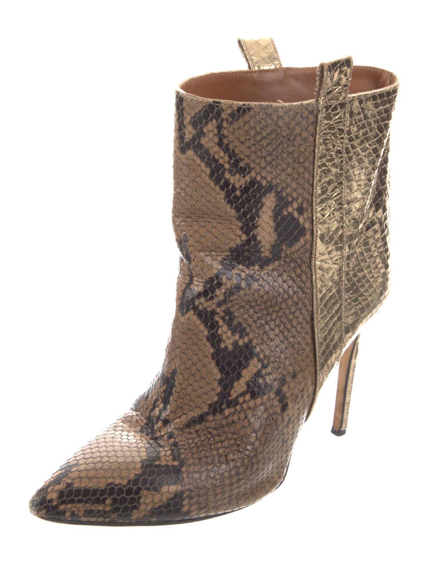 Paris Texas Leather Animal Print Boots