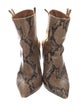 Paris Texas Leather Animal Print Boots