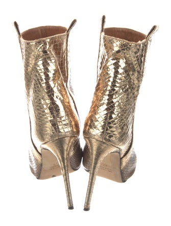Paris Texas Leather Animal Print Boots