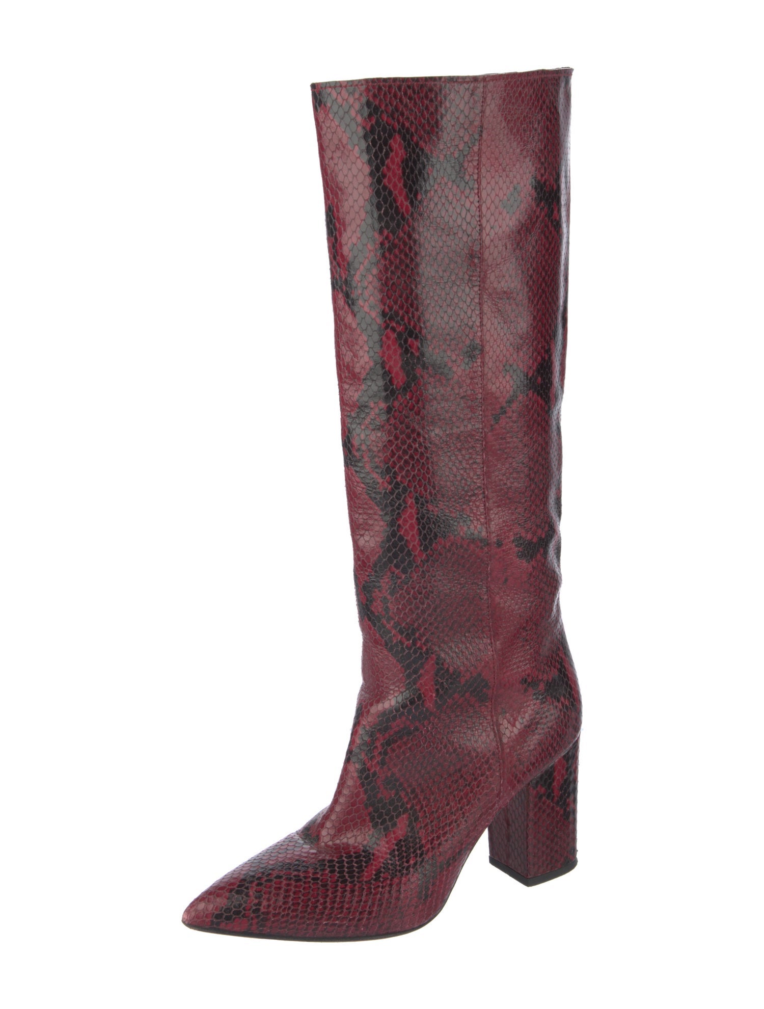 Paris Texas Leather Animal Print Boots