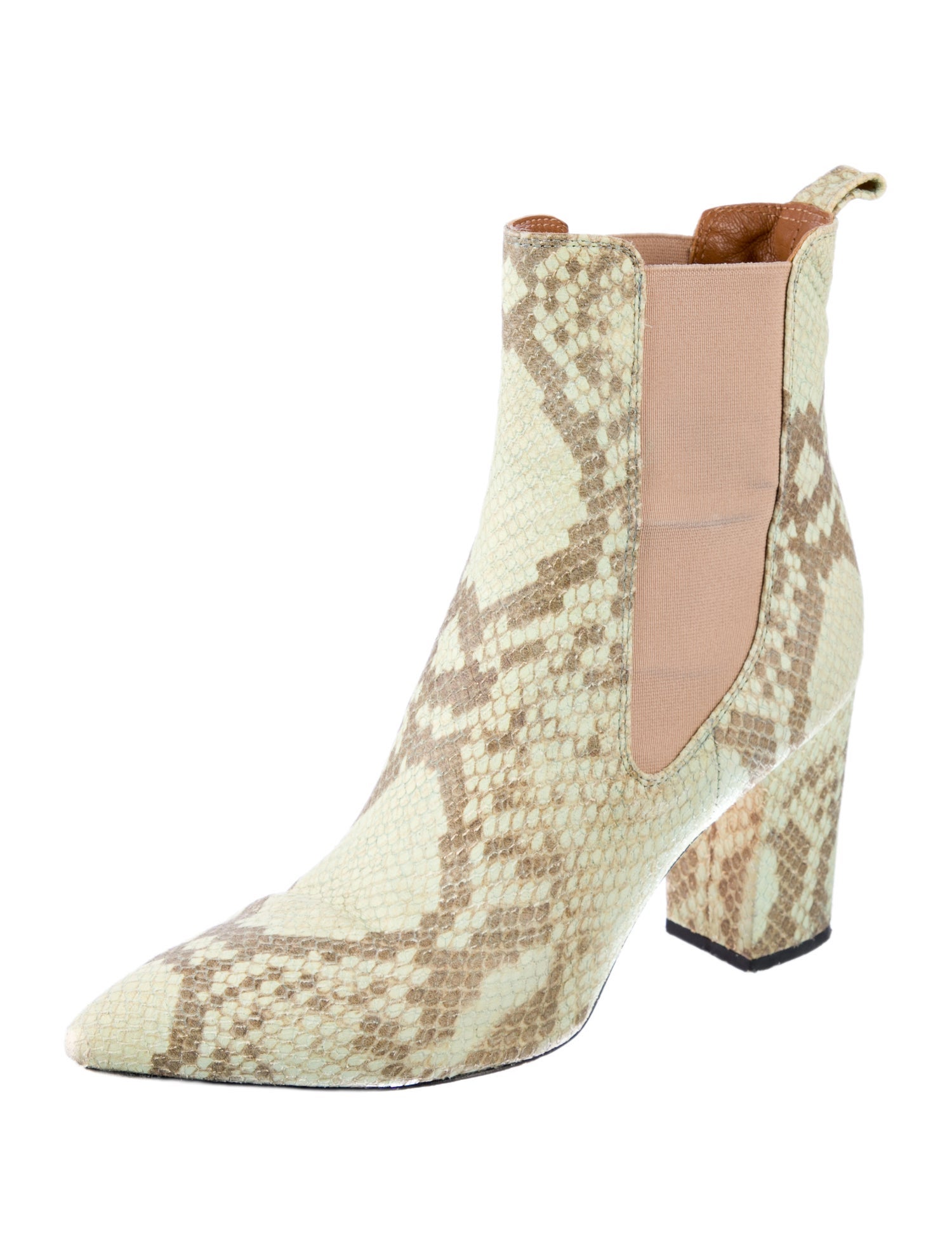 Paris Texas Leather Animal Print Chelsea Boots