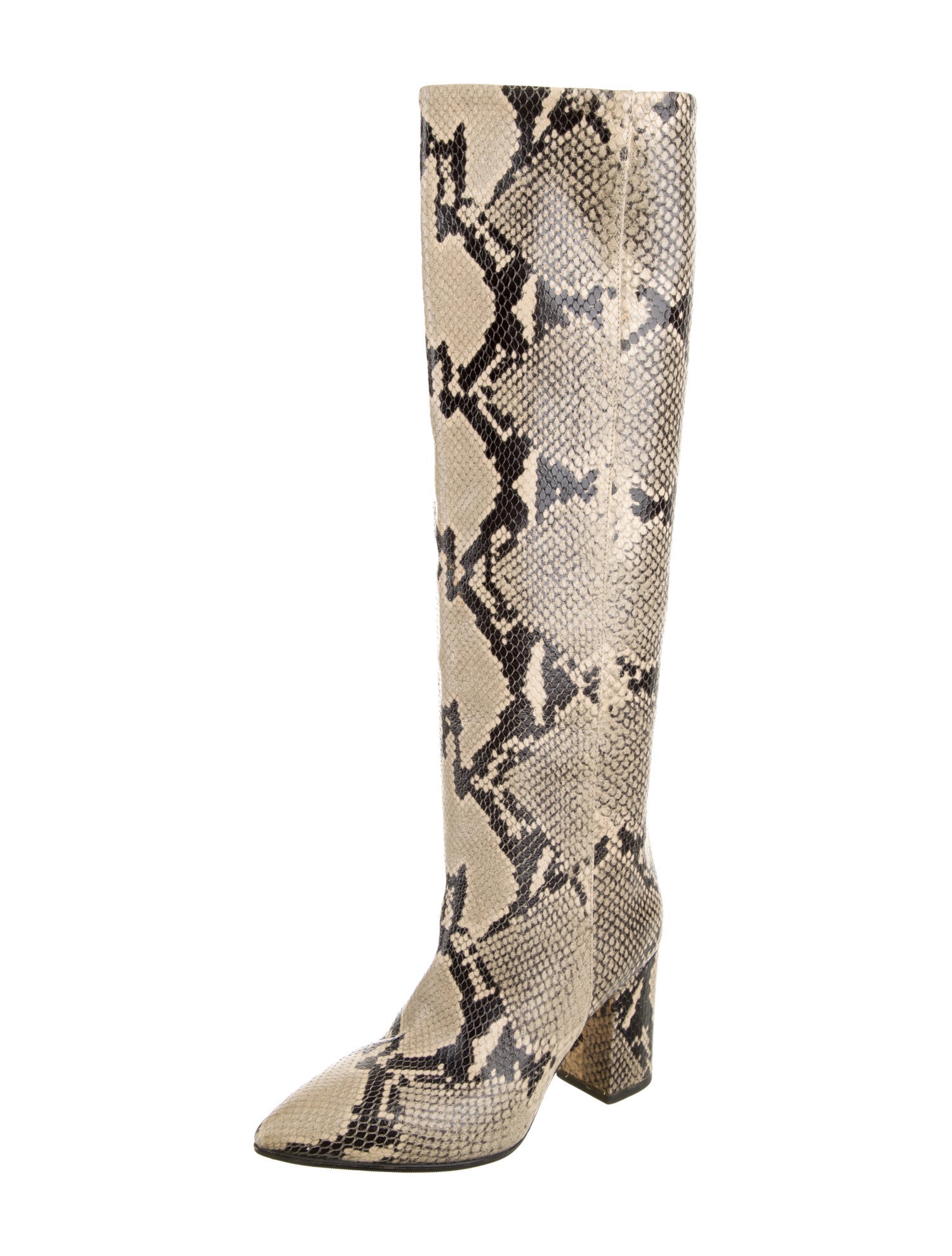 Paris Texas Leather Animal Print Boots