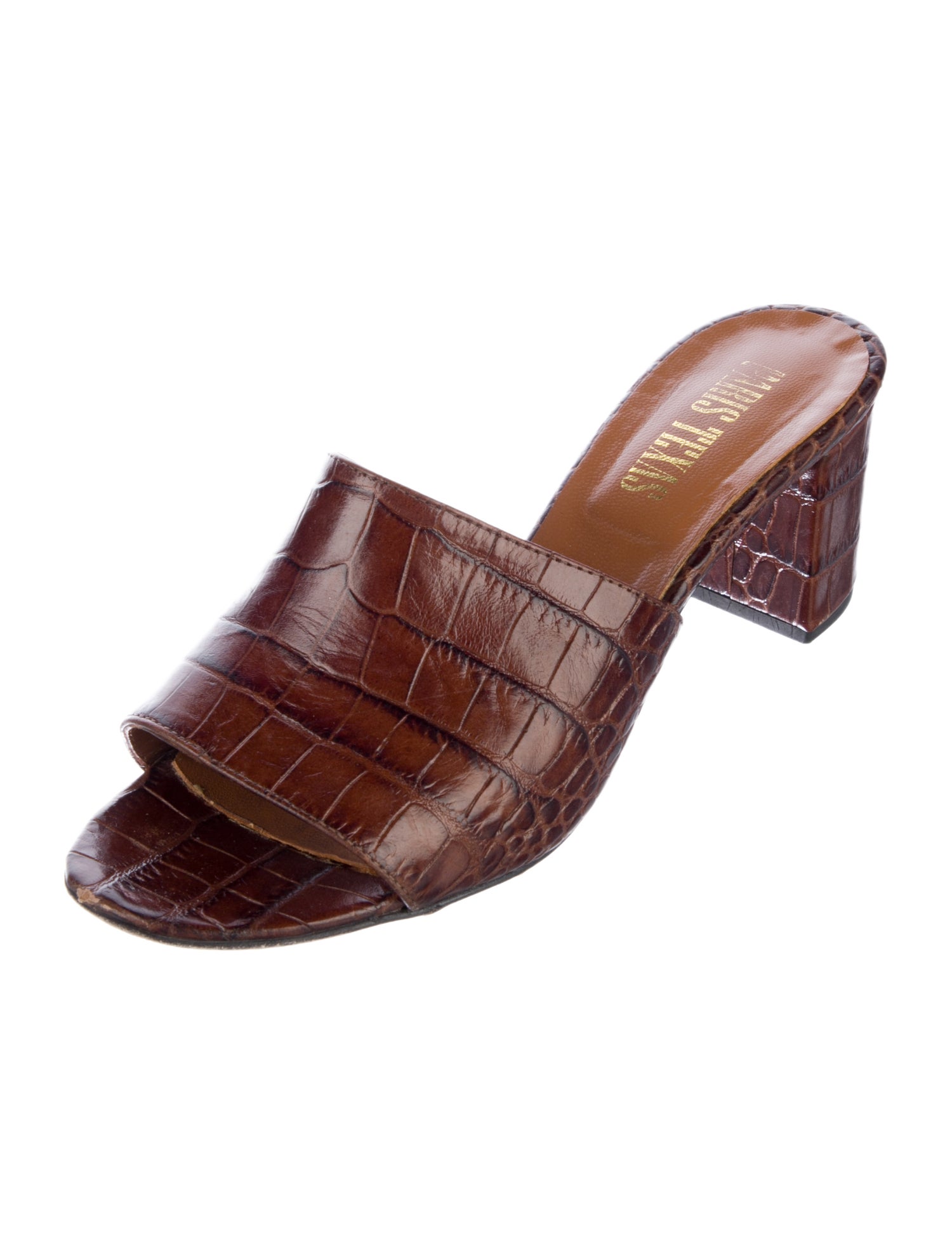 Paris Texas Leather Slides