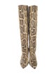 Paris Texas Snakeskin Animal Print Boots