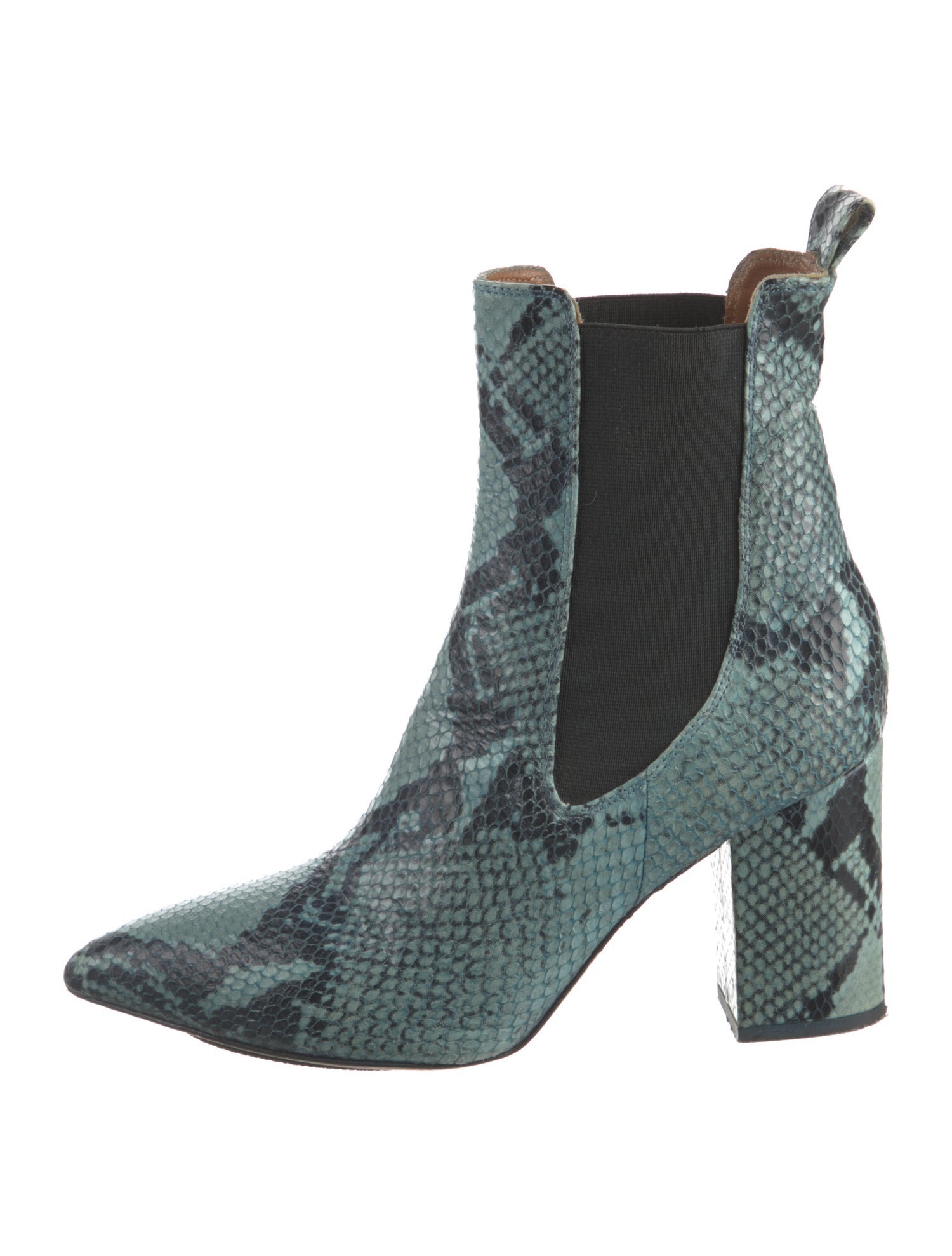 Paris Texas Leather Animal Print Chelsea Boots