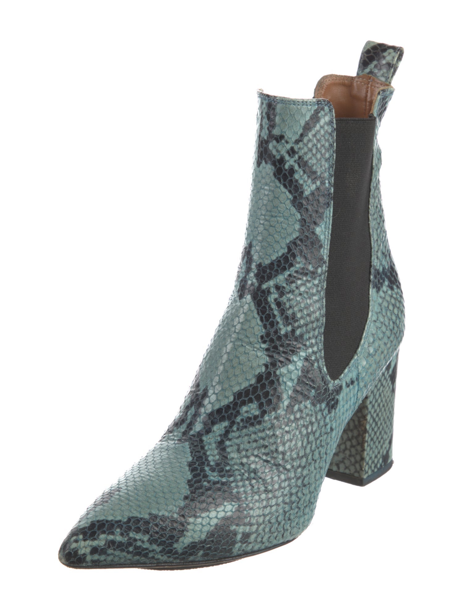 Paris Texas Leather Animal Print Chelsea Boots