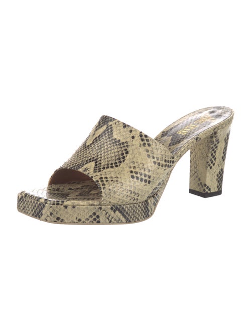 Paris Texas Leather Animal Print Slides