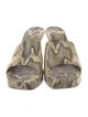 Paris Texas Leather Animal Print Slides