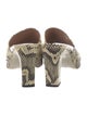 Paris Texas Leather Animal Print Slides
