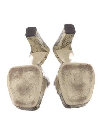 Paris Texas Leather Animal Print Slides