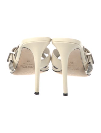 Paris Texas Leather Slides