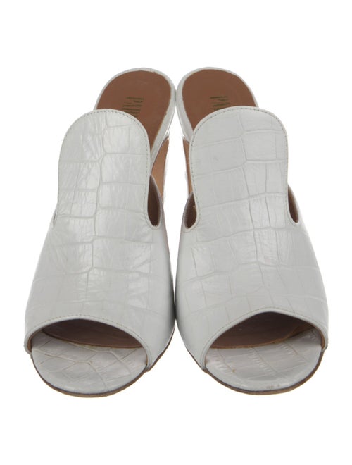 Paris Texas Embossed Leather Slides
