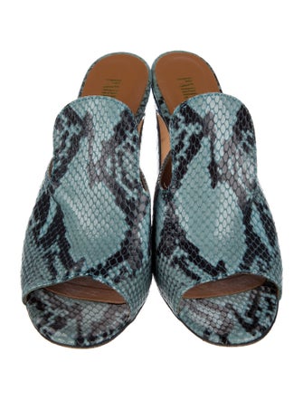 Paris Texas Leather Animal Print Slides
