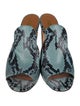 Paris Texas Leather Animal Print Slides