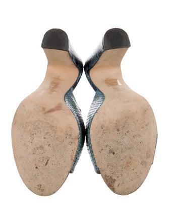 Paris Texas Leather Animal Print Slides