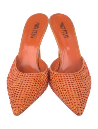 Paris Texas Suede Patterned Mules