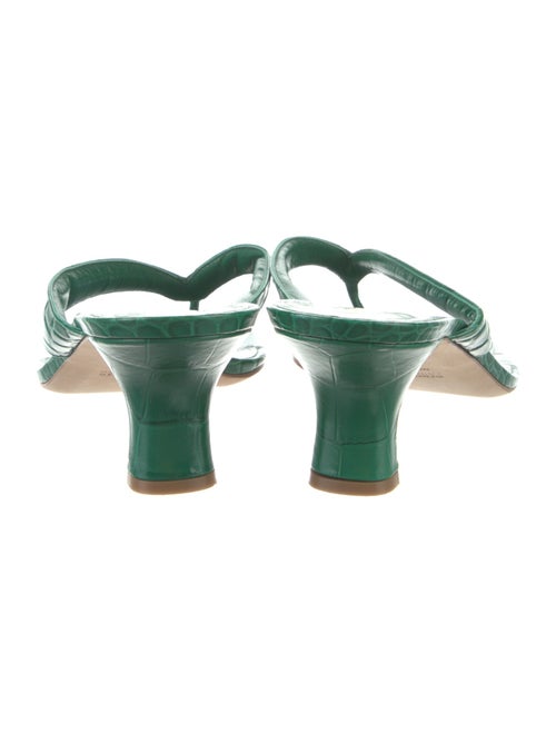 Paris Texas Embossed Leather Flip Flops