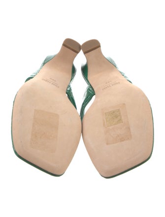 Paris Texas Embossed Leather Flip Flops