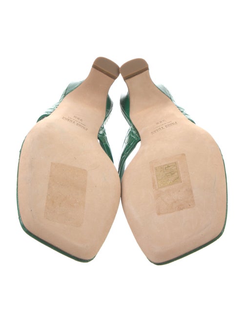 Paris Texas Embossed Leather Flip Flops