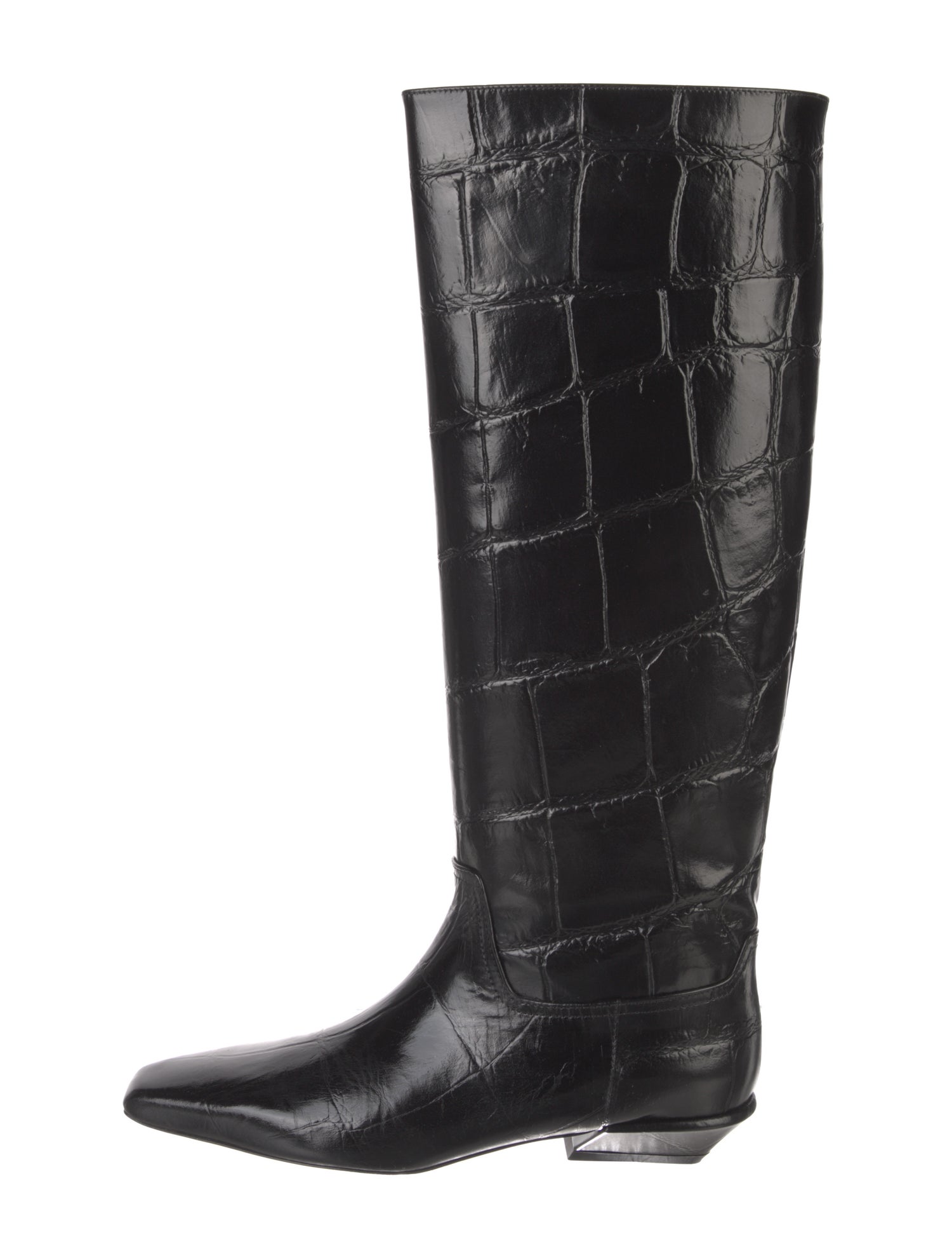 Paris Texas Embossed Leather Rain Boots