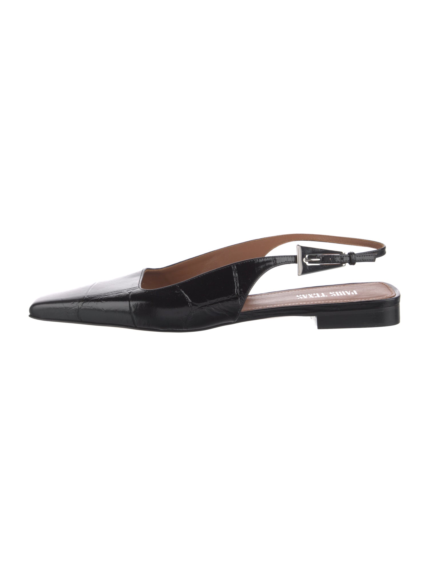Paris Texas Leather Slingback Flats