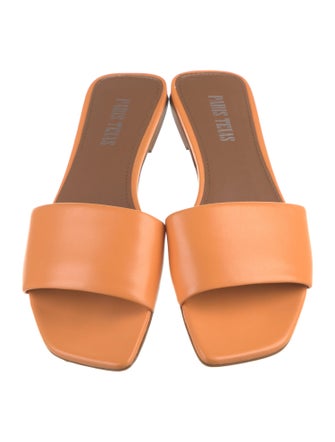 Paris Texas Leather Slides