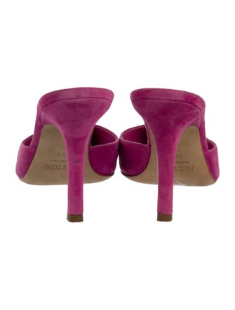 Paris Texas Suede Crystal Embellishments Mules