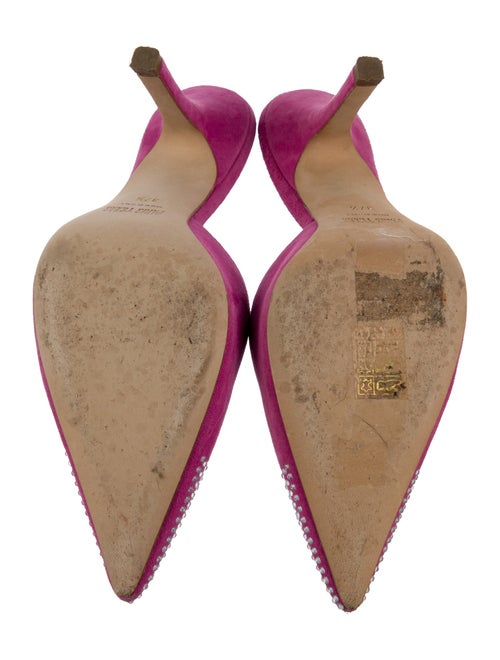 Paris Texas Suede Crystal Embellishments Mules