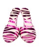 Paris Texas Leather Striped Slides