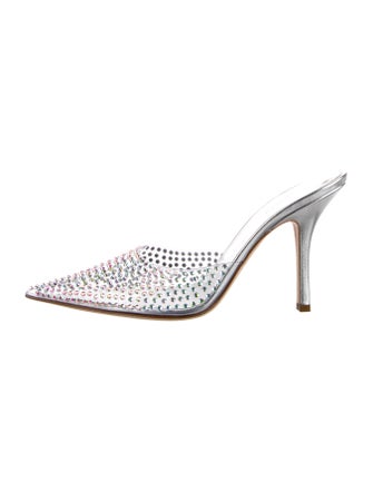 Paris Texas Crystal Crystal Embellishments Mules