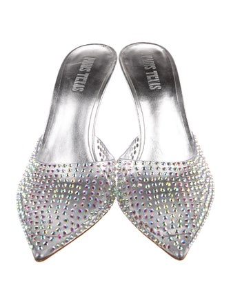 Paris Texas Crystal Crystal Embellishments Mules
