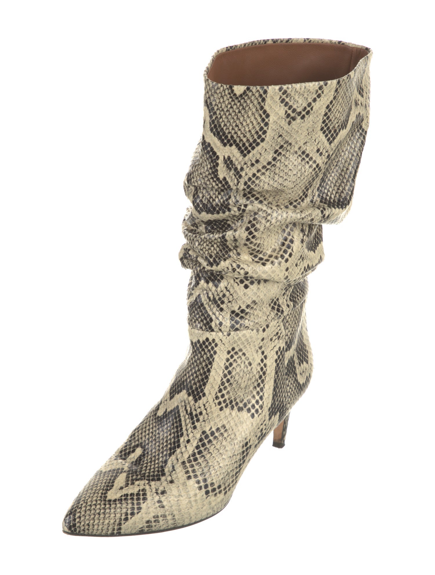 Paris Texas Leather Animal Print Boots
