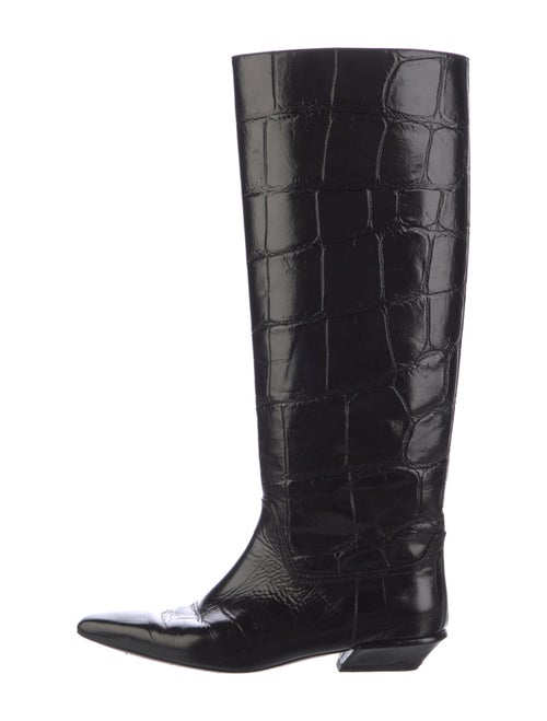 Paris Texas Embossed Leather Riding Boots