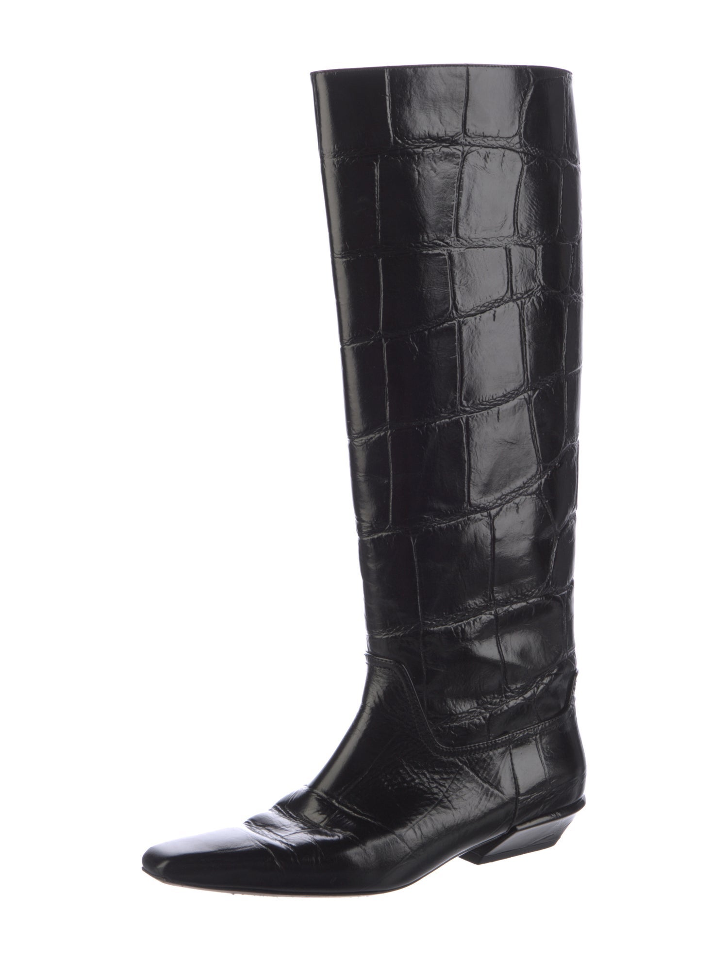 Paris Texas Embossed Leather Riding Boots