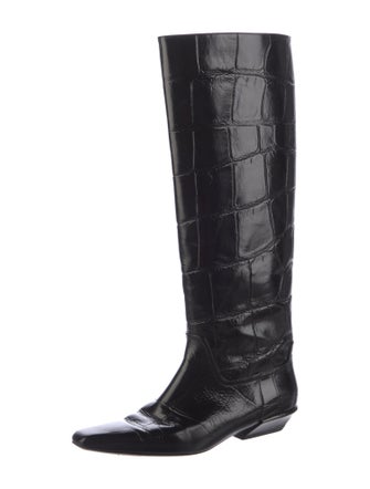 Paris Texas Embossed Leather Riding Boots
