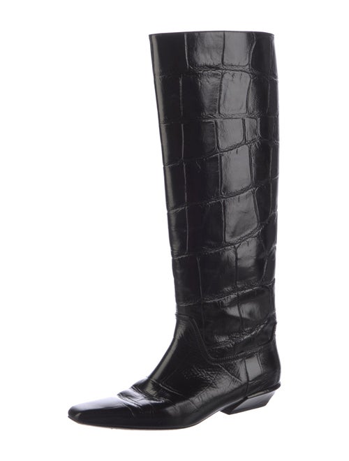 Paris Texas Embossed Leather Riding Boots