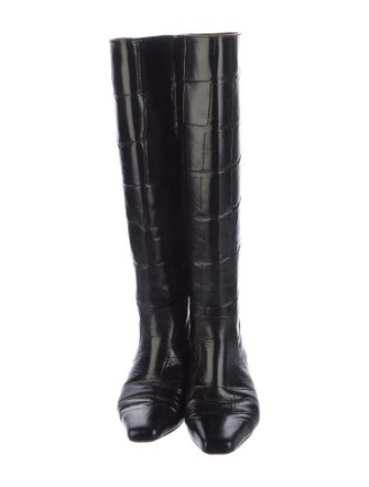 Paris Texas Embossed Leather Riding Boots