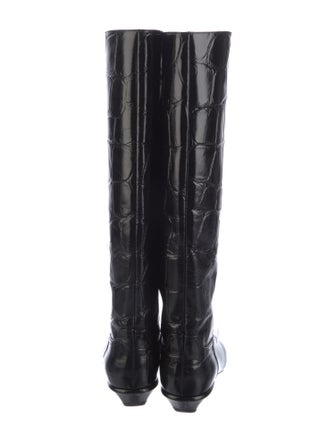 Paris Texas Embossed Leather Riding Boots