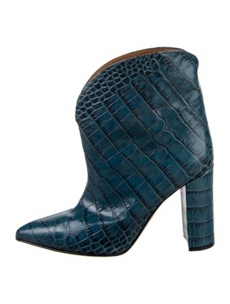 Paris Texas Embossed Leather Animal Print Boots