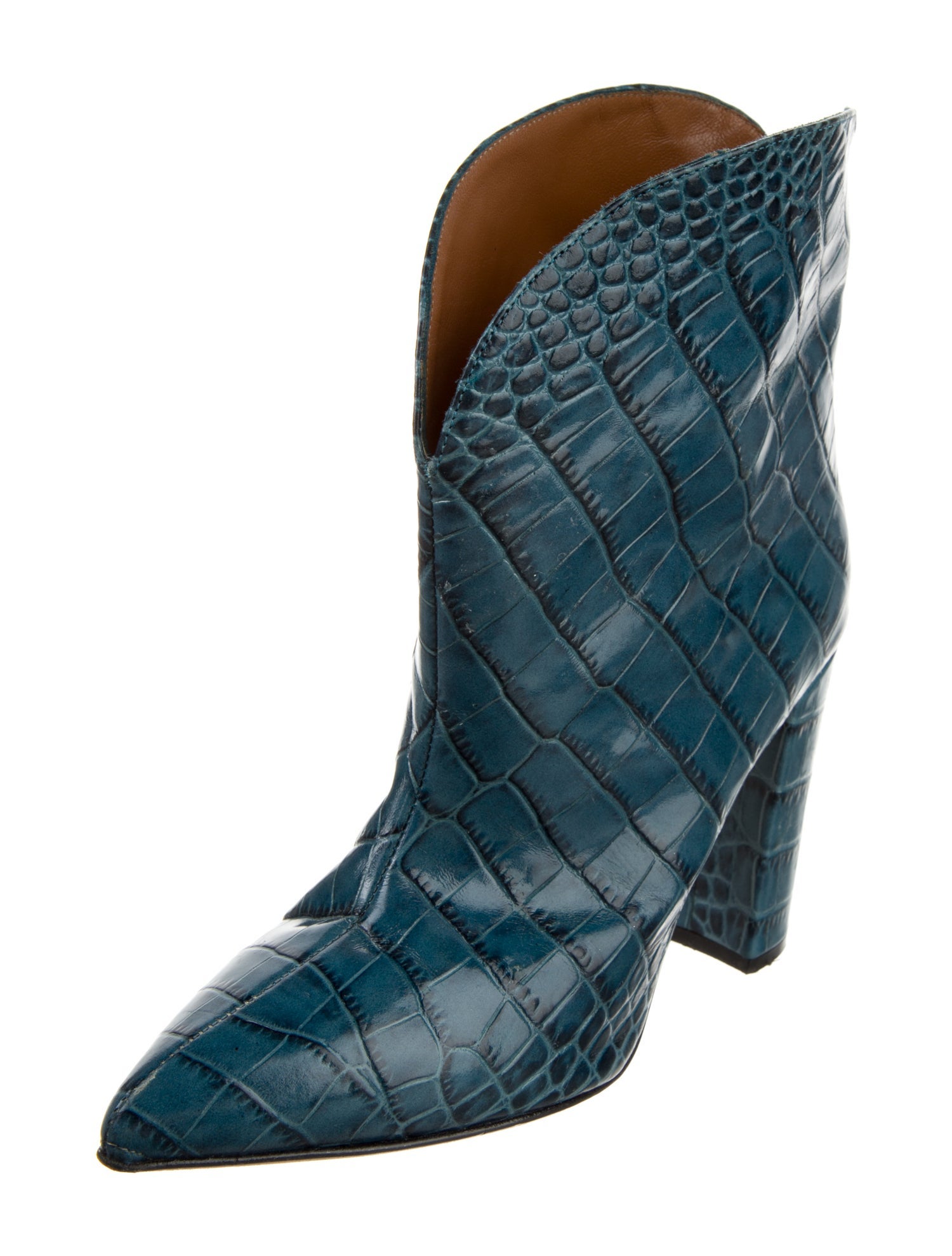 Paris Texas Embossed Leather Animal Print Boots