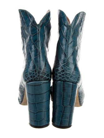 Paris Texas Embossed Leather Animal Print Boots