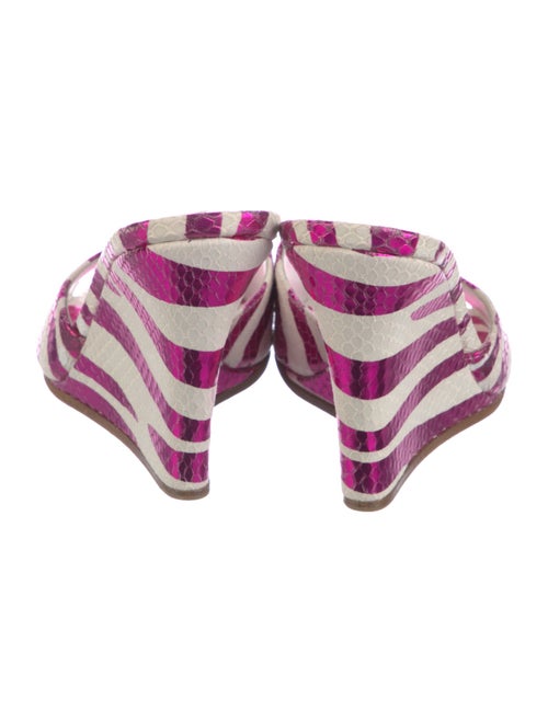 Paris Texas Leather Printed Slides