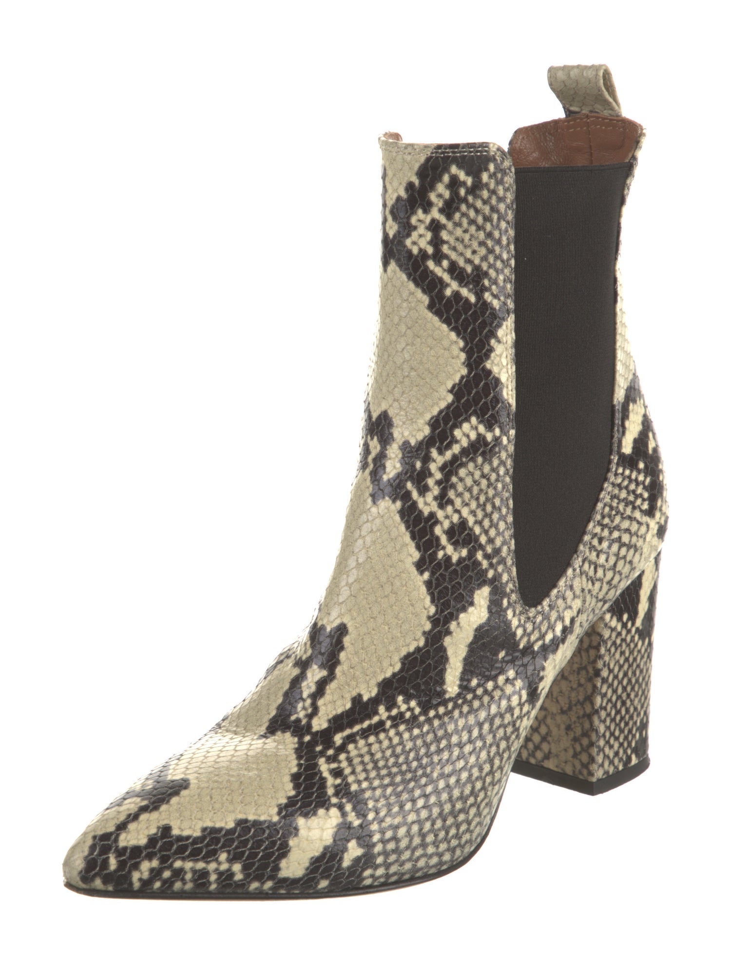Paris Texas Leather Animal Print Chelsea Boots