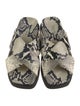 Paris Texas Embossed Leather Animal Print Slides