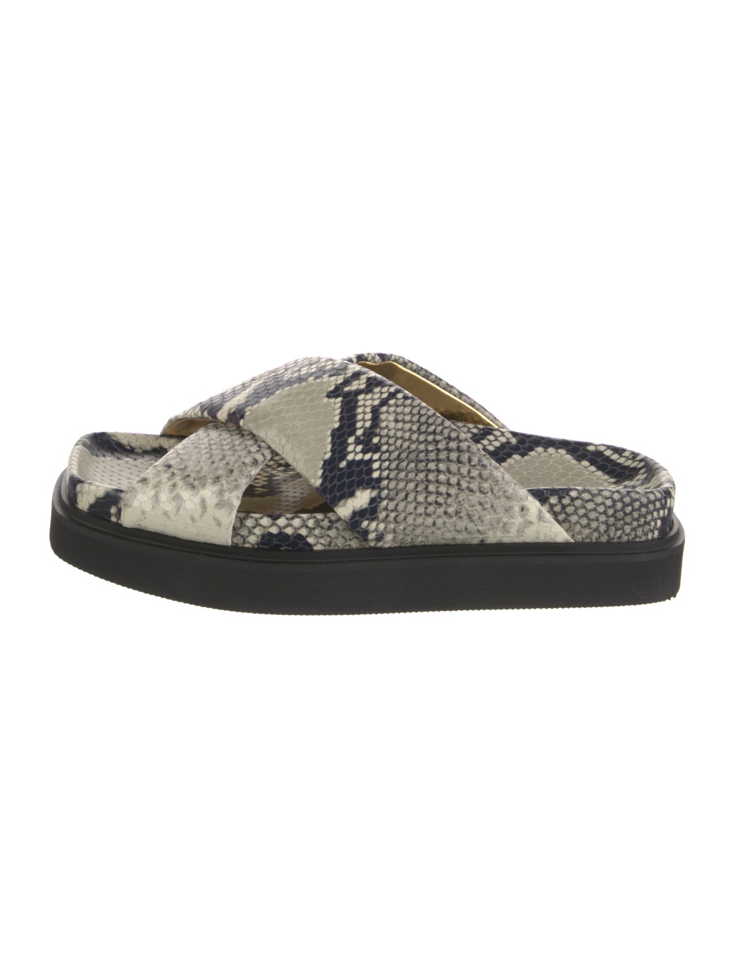 Paris Texas Snakeskin Animal Print Flip Flops