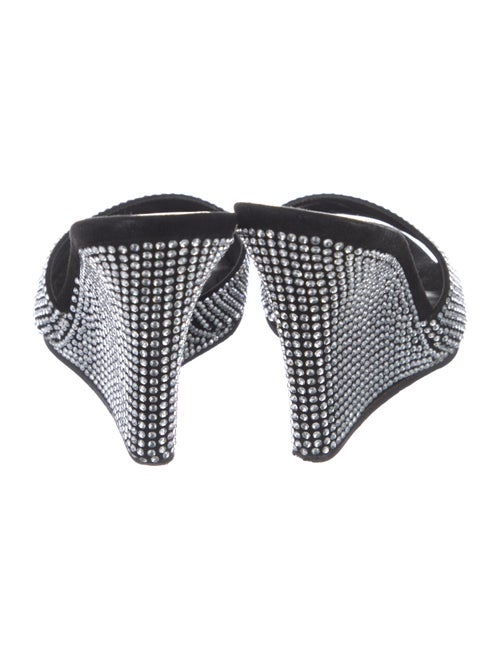 Paris Texas Suede Crystal Embellishments Slides