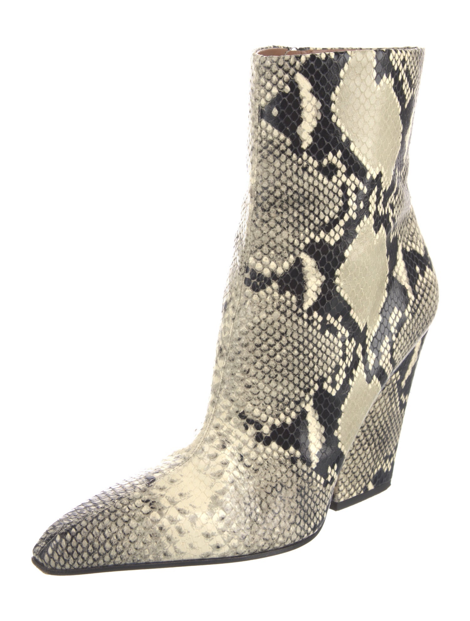 Paris Texas Leather Animal Print Boots