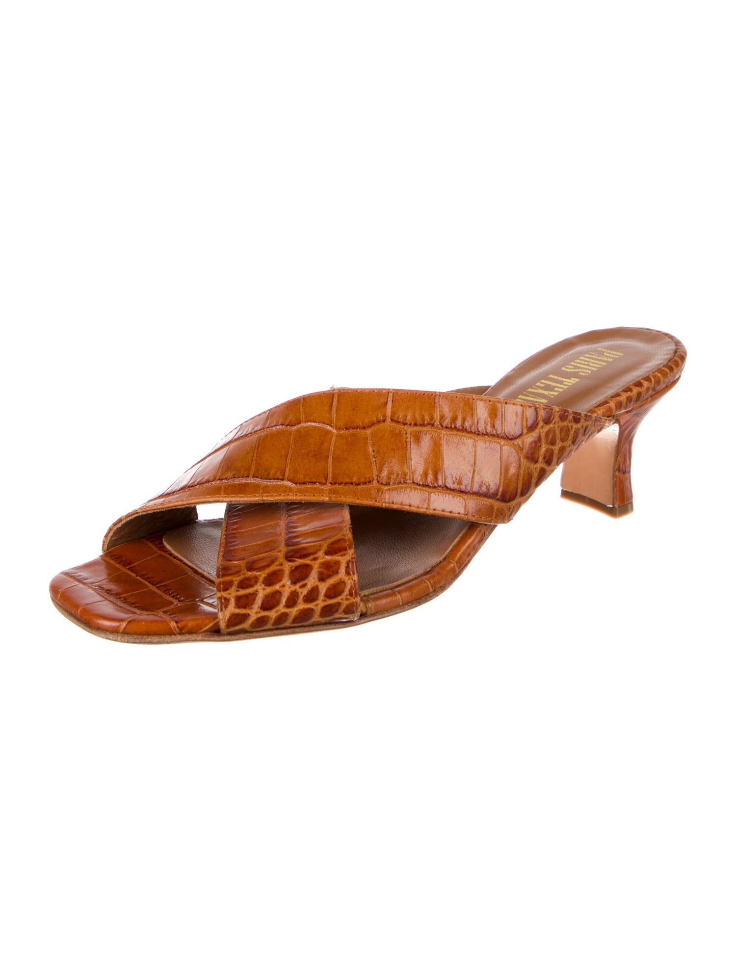 Paris Texas Leather Animal Print Slides