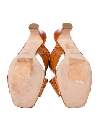 Paris Texas Leather Animal Print Slides